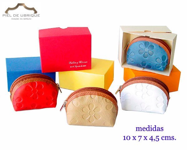 Monedero detalle invitadas boda flores Monedero detalle invitadas boda flores